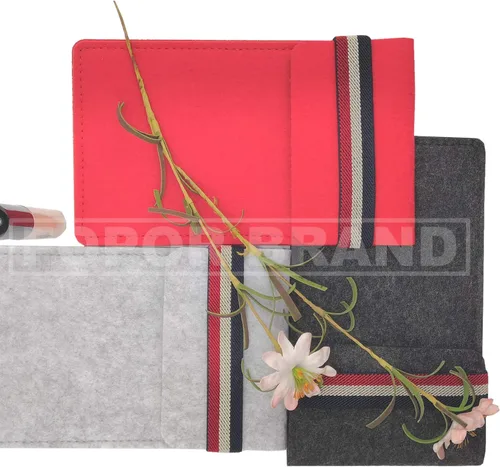 Vista 4 de Bolsa de almacenamiento de fieltro para teléfono celular, cartera protectora de fieltro para tarjetas de teléfono celular, bolígrafos para efectivo