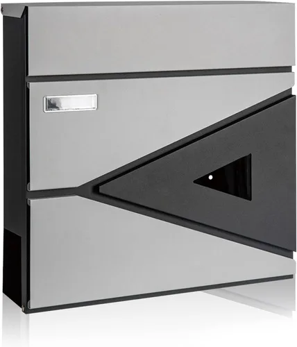 Vista 12 de Buzón de Pared con Cerradura y Llaves, Buzón de Seguridad con Llavero para Exterior de la Casa, Buzón de Correo con Cerradura, Buzón de Metal