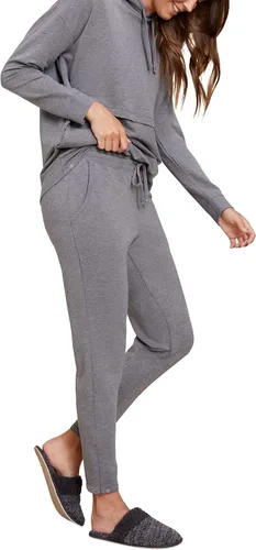 Vista 2 de Barefoot Dreams Sunbleached - Pantalones deportivos de algodón para mujer, ropa de descanso de lujo, pantalones de gimnasio, 100% algodón, Heathered