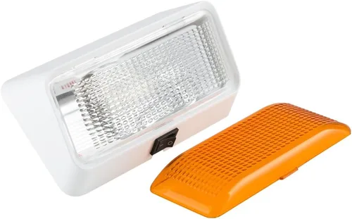 Vista 10 de Lumitronics Luz LED RV de 12 V para porche, lentes transparentes y ámbar Negro Base