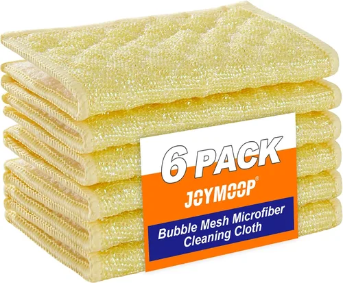 Vista 25 de JOYMOOP Paño de limpieza de microfibra, juego de 18 piezas, pequeño, rosa