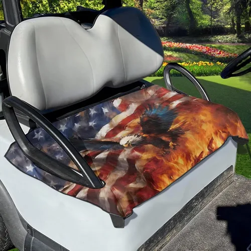 Vista 23 de Fundas universales para asiento de carrito de golf, suaves y cómodas, protección para todo tipo de clima, funda para carrito de golf para 2