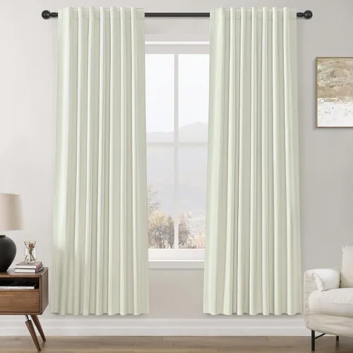 Vista 27 de Cortinas opacas de 54 pulgadas de largo para dormitorio, sala de estar, cortinas beige con aislamiento térmico, oscurecimiento de la habitación