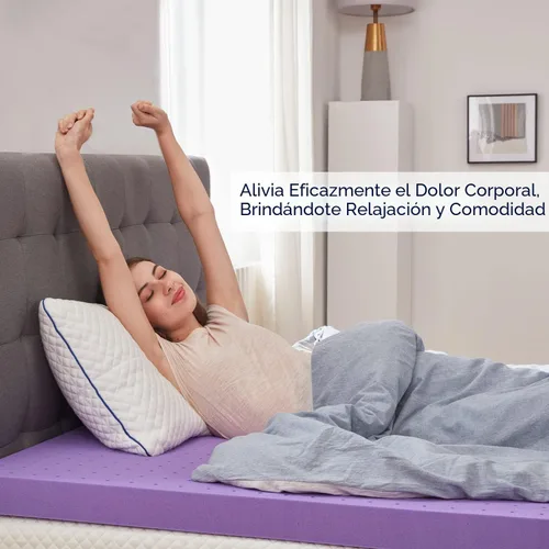 Vista 6 de SINWEEK Cubrecolchón de espuma viscoelástica de gel de 1.5 pulgadas, ventilado, suave, para aliviar la presión, almohadilla para colchón