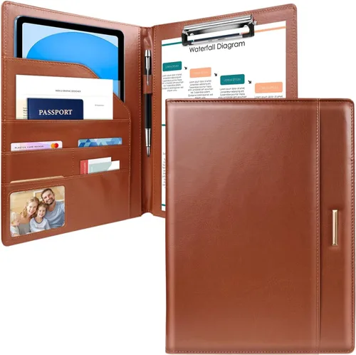 Vista 14 de Carpeta portadocumentos con purpurina/Carpeta portafolio para mujeres y hombres, WAVEYU, elegante y bonita carpeta con cubierta de portafolio