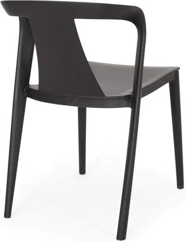 Vista 6 de Christopher Knight Home Ianthe - Silla de comedor para exteriores (juego de 2), color negro