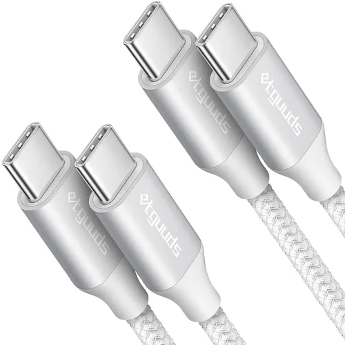Vista 10 de etguuds Cable largo USB C a USB C de 10 pies, paquete de 2, 60W USBC a USBC, cable de carga tipo C a C de carga rápida para iPhone 17 16 15 Pro Max