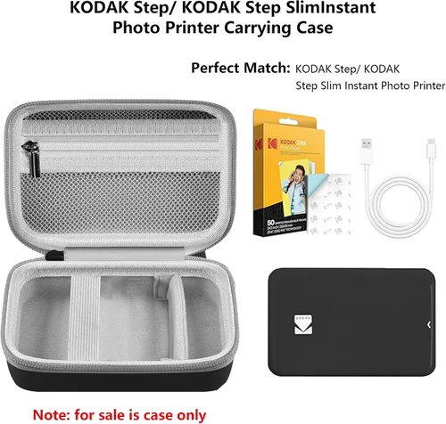 Vista 2 de Leayjeen Funda para impresora fotográfica para teléfono inteligente compatible con KODAK Mini 2/Mini Shot 2 Retro 4PASS Impresora fotográfica Negro