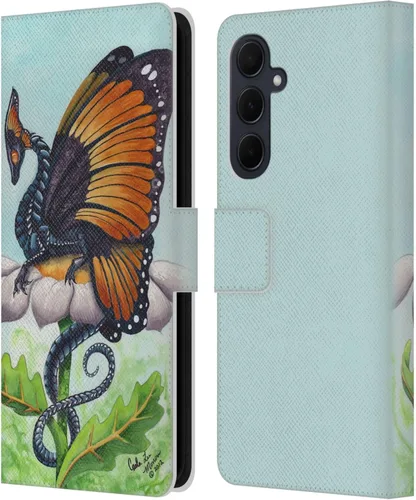 Vista 253 de Head Case Designs Officially Licensed Carla Morrow Galactic Entrancement Dragons Leather Wallet Case Compatible with Samsung Galaxy A07 4G