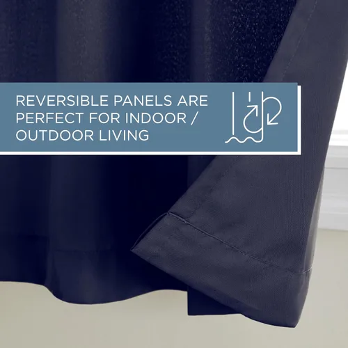 Vista 30 de TOWN & COUNTRY BASICS Cabana Cortinas Sólidas de Peso Pesado para Interiores y Exteriores, Opacidad de Filtrado de Luz con Parte Superior de Ojales