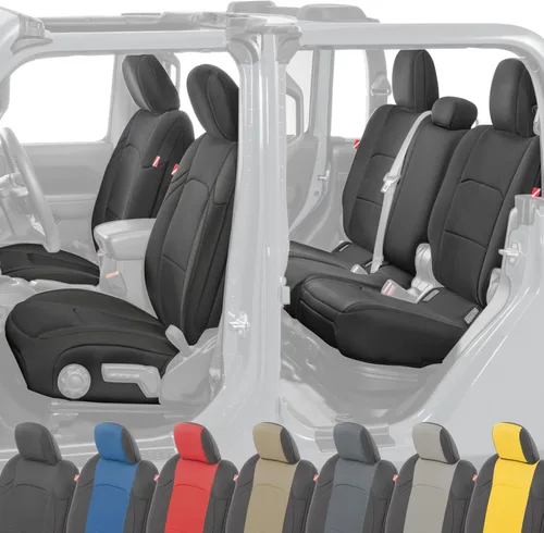 Vista 11 de Diver Down Juego de fundas de asiento de neopreno para Jeep Gladiator JT 2020-2026, juego de asiento delantero y trasero, ajuste personalizado