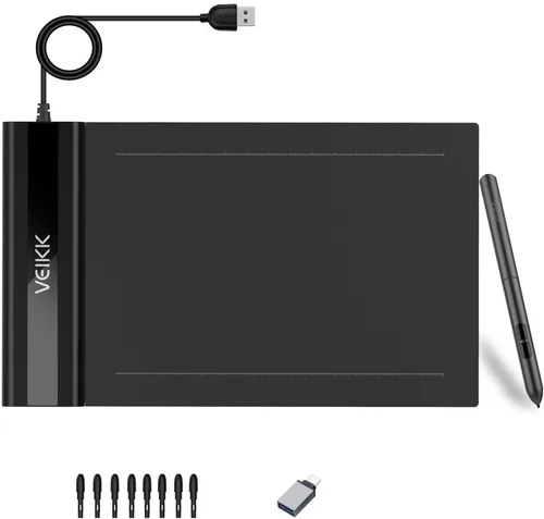 Vista 11 de VEIKK Tableta de dibujo VK430 4x3 pulgadas OSU, 8192 niveles de presión de la pluma Portable Computer Graphics Tablets with 4 Shortcut Keys