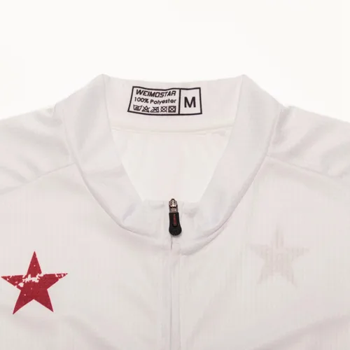 Vista 4 de Ciclismo Jersey Hombres Full Zip Bike Shirt Racing Top Bicicletas Ropa