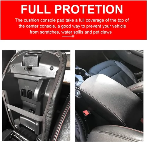 Vista 3 de DEYTOP Funda para reposabrazos de consola para Ford Explorer 2011-2019 Almohadilla de protección para consola central para Explorer 2019 2017