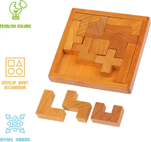 Vista 7 de Rompecabezas de Teaser Cerebral de Madera para Niños, Niños y Adultos. Nuevo Nivel de Desafío para Aquellos que Aman un Buen Entrenamiento Mental