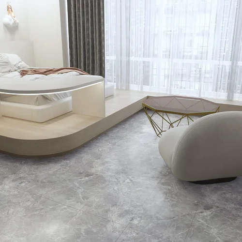 Vista 4 de VEELIKE Azulejos de suelo grises autoadhesivos impermeables de vinilo de mármol de 12 x 12 pulgadas para pegar en suelos de láminas de vinilo Gris