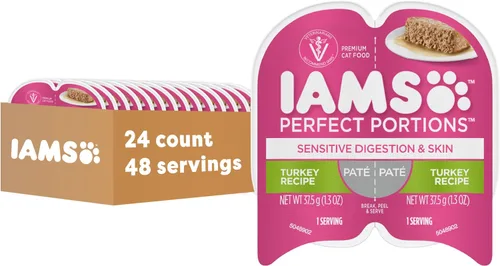 Vista 18 de IAMS Perfect Portions - Paté de comida húmeda para gatos adultos saludables, sin granos, receta de pollo, 2.6 onzas, bandejas gemelas fáciles