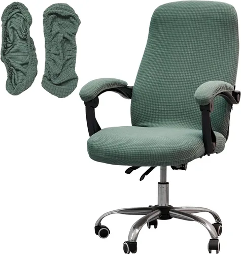 Vista 25 de Melaluxe Funda para silla de oficina con fundas para reposabrazos, funda elástica universal para silla de escritorio, fundas para silla