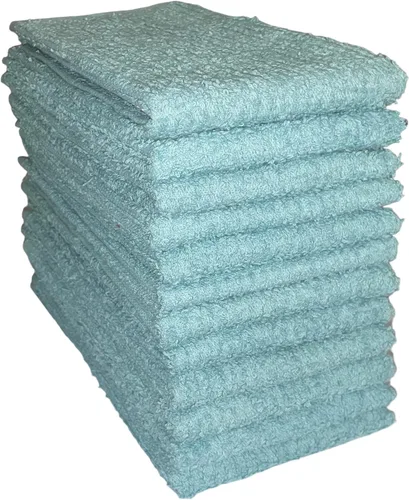 Vista 4 de Paquete de 10 paños de limpieza de cocina 100% algodón, súper absorbente, lavable a máquina, multiusos para el hogar, tamaño de la cocina: 12 x 12