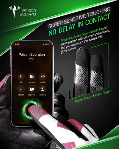 Vista 5 de POISON SCORPION Motocicleta Motocross Dirt Bike Guantes para hombres y mujeres