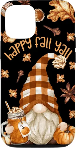 Vista 26 de Funda para iPhone 16 con diseño de especias de calabaza con diseño de gnomo de otoño
