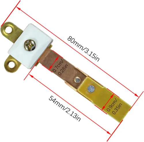 Vista 8 de Interruptor de contacto para olla de arroz, interruptor de control de temperatura de pie de hierro de contacto de cobre, piezas de reparación