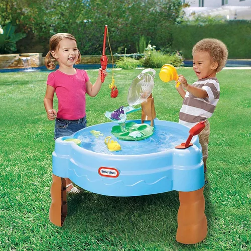 Vista 3 de Little Tikes Juego completo de mesa de agua Fish 'n Splash - Juego completo con juguetes y juego de pesca