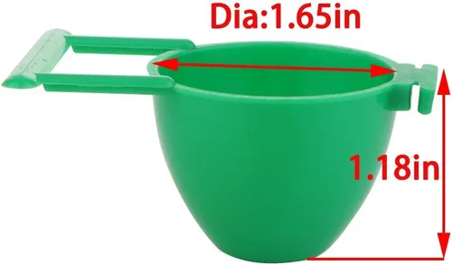 Vista 3 de 8 piezas mini pájaro loro alimentador plástico palomas pájaros jaula plato conveniente colgante contenedor