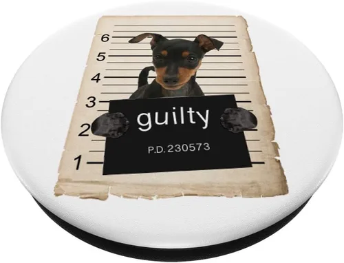 Vista 2 de Mini Doberman Pinscher taza shot Bad Dog – PopSockets Grip y soporte para teléfonos y tabletas