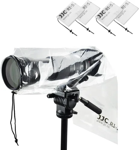 Vista 9 de JJC 2 tipos de cubierta de lluvia DSLR, funda para cámara y flash