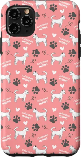 Vista 4 de iPhone 12 mini Chihuahua mamá rosa mujeres caso de regalo