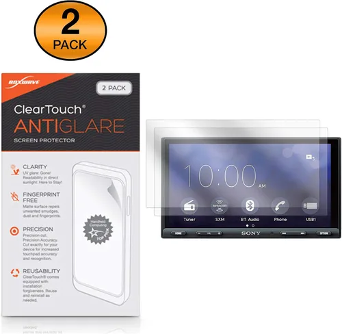 Vista 2 de BoxWave Protector de pantalla compatible con Sony XAV-AX5000 – ClearTouch Anti-Glare (2 unidades), antihuellas mate