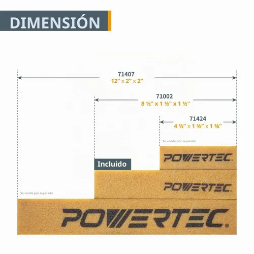 Vista 4 de POWERTEC 71002 barra para limpiar abrasiva de 8-1/2". 1 Pieza