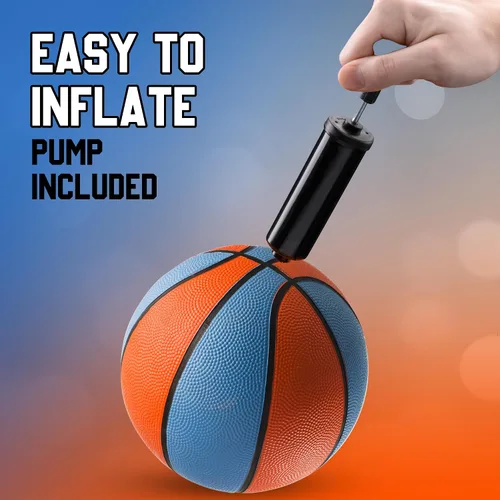 Vista 8 de PlayBolt Mini pelotas de baloncesto de goma de 7 pulgadas, tamaño 3 (paquete de 4) – Baloncesto de piscina para niños en varios colores interiores