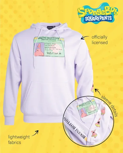 Vista 3 de Nickelodeon Sudaderas con capucha para hombre - Sudaderas unisex de forro polar con diseño gráfico de SpongeBob y Patrick - Sudaderas casuales