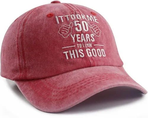 Vista 9 de It Took Me 50 Years to Look This Good Hat para mujeres y hombres, divertida gorra de béisbol ajustable bordada 50 cumpleaños