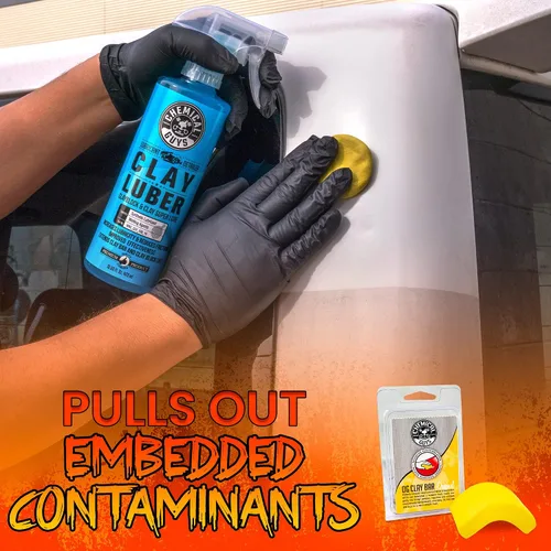 Vista 4 de Chemical Guys, Kit combinado de barra de arcilla y lubricante para pintura