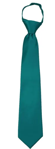 Vista 17 de Buy Your Ties Corbata de cremallera sólida extra larga para hombre Aguamarina