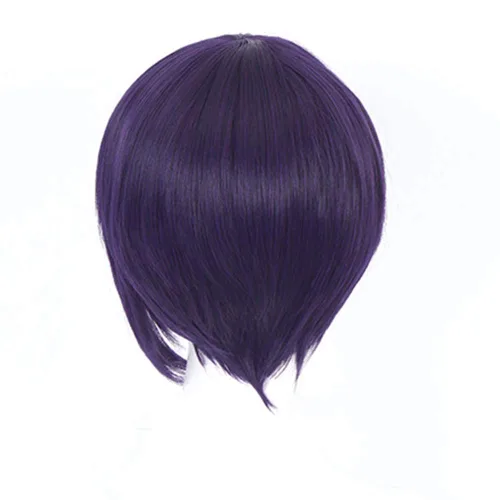 Vista 4 de Anime Cosplay Jiro Kyoka Pelucas para mi héroe Academia púrpura Cosplay peluca traje Pelo sintético Bob Pelucas con flecos peinados