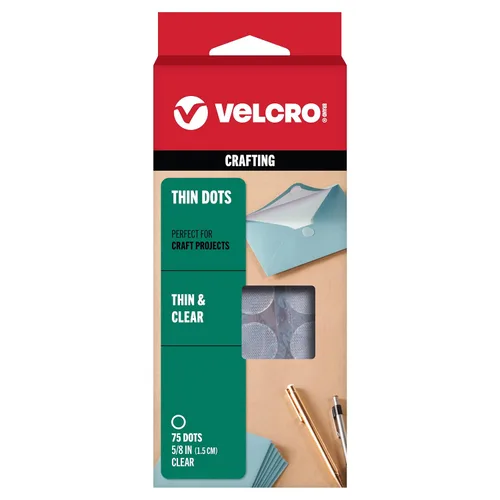 Vista 10 de VELCRO Brand - Cierres transparentes finos Uso general/perfil bajo Perfecto para el hogar u oficina Círculos de 3/8 pulgadas, 56