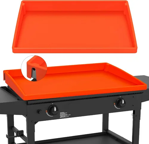 Vista 9 de Tapete de cubierta de parrilla de 17 pulgadas para parrilla Blackstone, accesorios de protección completa para parrilla, tapete de silicona de grado