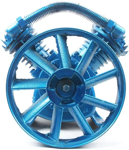 Vista 2 de 5HP 2 pistón V estilo doble cilindro compresor de aire bomba motor cabeza doble etapa herramienta de aire portátil de bajo ruido