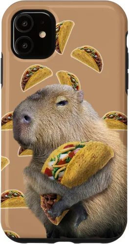 Vista 8 de Capybara Capybaras Eating Taco - Carcasa para iPhone 17