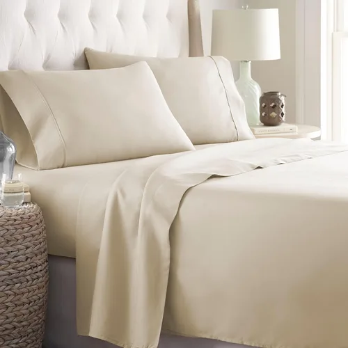 Vista 25 de Danjor Linens - Juego de sábanas tamaño completo para adolescentes, sábanas premium de hotel con 4 fundas de almohada, microfibra cepillada ligera