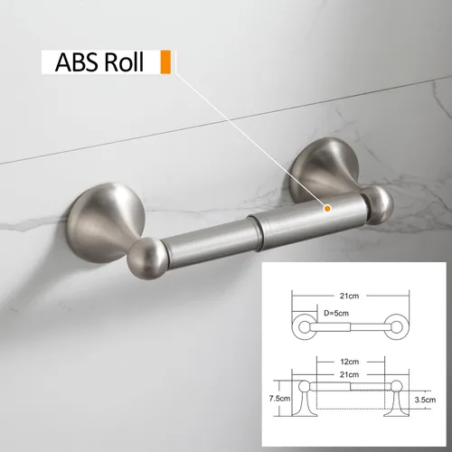 Vista 3 de BGL Juego de accesorios de baño, barra de toalla extensible ajustable de níquel cepillado, juego de 4 piezas de accesorios de baño montado en la 4