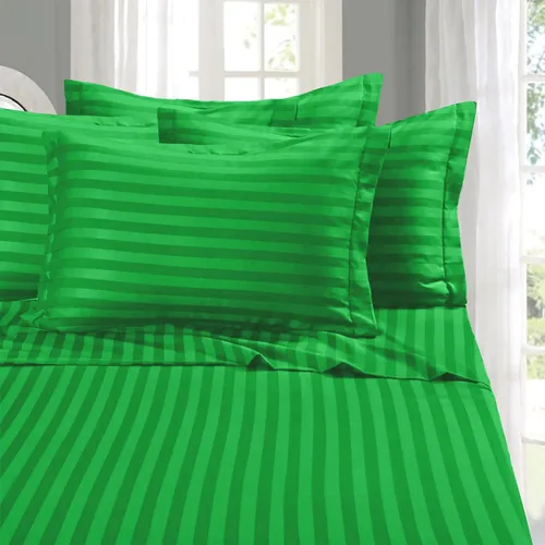 Vista 41 de Elegant Comfort - Juego de sábanas de 4 piezas, microfibra de 1500 hilos de calidad egipcia de lujo resistente a las arrugas, rayas estilo damasco
