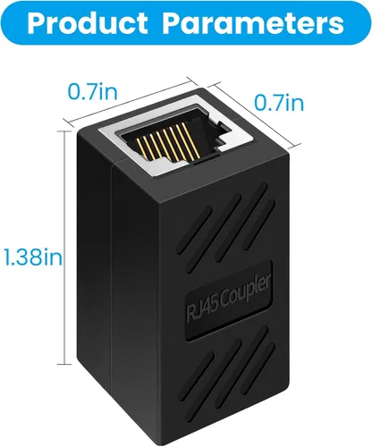 Vista 5 de Acoplador RJ45, acoplador Ethernet, extensor de cable de red de Internet hembra a hembra para Cat7/Cat6/Cat5e/Cat5, paquete de 8