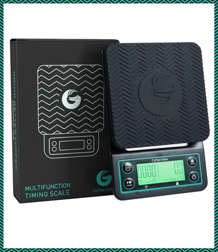 Vista 7 de Coffee Gator Báscula de café de precisión de 0.00 oz con temporizador, báscula digital de 6.6 lbs, gran pantalla LCD, pesaje de cocina