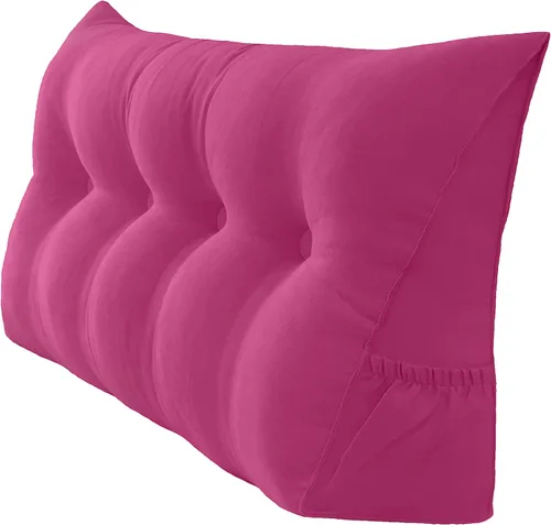 Vista 38 de Peachwell Almohada triangular de lectura para reposo en cama, cojín de refuerzo grande para cabecero, respaldo, almohada de cuña con funda extraíble