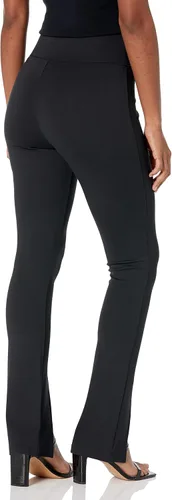 Vista 2 de The Drop Pantalón Uma de tiro alto ajustado con abertura frontal para mujer